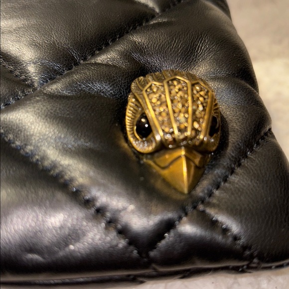 Kurt Geiger Black Quilted Wristlet